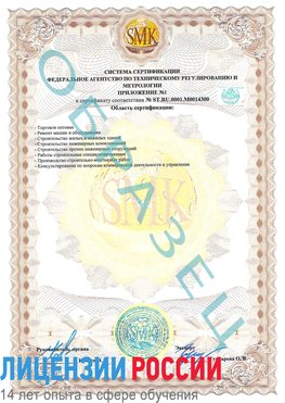 Образец сертификата соответствия (приложение) Чамзинка Сертификат OHSAS 18001